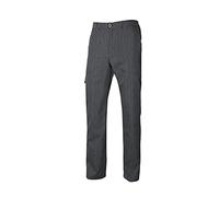 VELILLA 403008 Pantalon de cuisine à carreaux multipoches Noir à carreaux Taille M