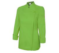 Velilla 405203TC 25 36 Veste de cuisine pour femme avec fermeture Éclair Vert citron Taille 36
