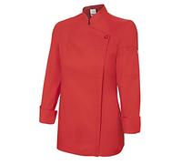 Velilla 405203TCL Veste de cuisine pour femme avec fermeture éclair Rouge corail Taille 42