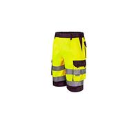 VELILLA - Bermuda de travail bicolore haute visibilité 6 poches - Jaune Fluo/Bleu Marine - 303004