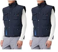 VELILLA Mixte 205902 ; Rembourré Bicolore Multi-poches Couleur Bleu Marine Bleu Ciel Taille Gilet, Bleu marine et bleu ciel, L EU (Lot de 2)
