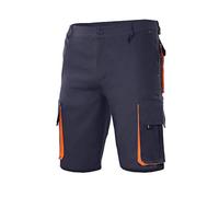 VELILLA P1030071/1638 Bermuda Bicolore Multipoches, Bleu Marine/Orange, Taille 38 W