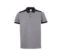 VELILLA Polo Stretch Bicolore Manches Courtes, Gris/Noir, XL Mixte