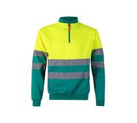 VELILLA Sweat Haute visibilité 305701 Shirt, Vert/Jaune Fluo, 5XL Mixte