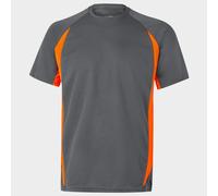 Velilla, T-shirt bicolore, 100% PE, gris/orange, 105501_08/19 n.L