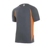 VELILLA T- Shirt Technique Bicolore, Couleur Orange, Taille, Gris Et Narnacha Fluor, L Homme