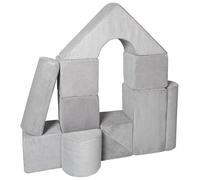 Velinda 11 Grands Blocs de Construction en Mousse - Blocs de Construction géants - Ensemble de serrures (Couleur : Gris (Corde))