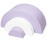 Velinda Arc-en-Ciel Mini - Lot de 3 Gros Blocs en Mousse pour Le Jeu ou réhabilitation (Couleur: Blanc, Lilas)