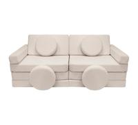 Velinda Canapé bouclé modulable, Blocs de Mousse avec Volant - Cappuccino | Velinda - ref. 5903163145388 - 5903163145388 - Beige - Materiaux mixtes