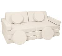 Velinda Canapé Sofa modulaire Multifonctionnel Blocs en Mousse Voiture avec Volant (Couleur: crème)