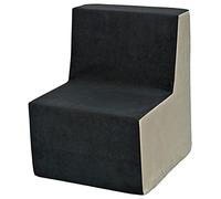 Velinda Chaise Fauteuil Pouf pour Chambre d'enfant, Jeu Confort Repos (Couleur: Gris-Beige)