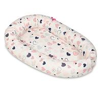 Velinda Cocon pour bébé, Gigoteuse, 100% Cotton (Dessin: Coeurs Roses et Bleu Marine)