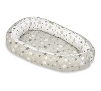 Velinda Cocon pour bébé, Gigoteuse, 100% Cotton (Dessin: Etoiles girses et Blanches sur Fond Gris - Etoiles)