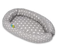 Cocon Gigoteuse Pois Sur Fond Gris Etoiles Blanches-Fond Gris