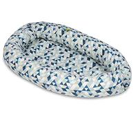 Velinda Cocon pour bébé, Gigoteuse, 100% Cotton (Dessin: Triangles Bleus)