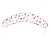 Velinda Coussin d'accouchement d'allaitement pre/Post Natal usages Multiples (Dessin: Coeurs Rouges sur Fond Blanc - Rouge)