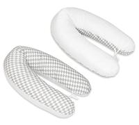 My Velinda – Coussin accouchement & allaitement – Usage prénatal/postnatal, motif losanges gris/blanc
