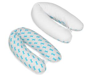 Velinda Coussin d'accouchement d'allaitement pre/Post Natal usages Multiples (Dessin: Noeuds Papillons - Blanc)