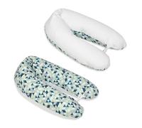 Velinda Coussin d'accouchement d'allaitement pre/Post Natal usages Multiples (Dessin: Triangles Bleus - Blanc)