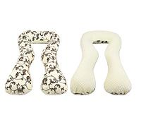 Velinda Coussin de maternité, Grossesse/Allaitement, Minky et Coton, Forme en U (Dessin: Dessin Floral Clair - Creme)