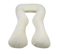 Velinda Coussin Minky de maternité, Grossesse/Allaitement, pre/Post-Natal, Forme en U (Dessin: Creme)