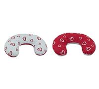 Coussin Appui-Tte Coeurs Blancs Sur Fond Rouge - Coeurs Rouges Sur F
