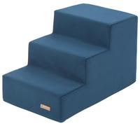 Velinda Escaliers en Mousse pour Chiens et Chats 3 marches Aide pour Animal de Compagnie (Couleur: Bleu Marine)
