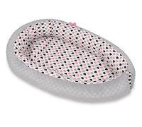 Gigoteuse Cocon Coeurs Roses-Noirs-Gris Gris