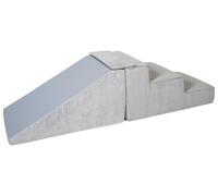 Lot de 2 grands blocs en mousse gris velours côtelé Gris G