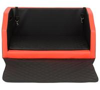 Velinda lit de Coffre, Transporteur de Voiture pour Le Chien avec Matelas de 90x55 cm (Couleur: Noir-Rouge)