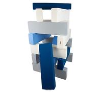 Velinda Lot est Compose de 15 Grands Blocs en Mousse pour Jouer à la crèche, Jardin d'enfants, Salle de Classe, école, garderie, école préscolaire. (Couleur: Blanc, Bleu Marine, Bleu Clair, Gris)
