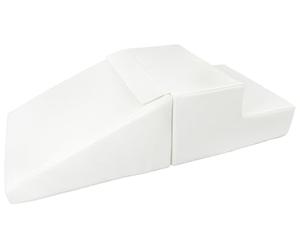 Velinda Mini Toboggan Ensemble de Grands Blocs de Construction en Mousse Pierres Souples Paysage Rampant (Couleur : Blanc)