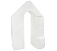 Velinda Petit Château - Lot de 6 Blocs en Mousse pour Le Jeu crèches écoles maternelles (Couleur: Blanc)