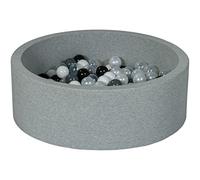 My Velinda Piscine à balles pour enfant Aire de jeu 150 balles Noir/Blanc/Perle/Transparent/Gris