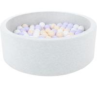 Velinda Piscine à balles pour Enfant, Aire de Jeu + 300 balles (Couleurs des balles: Blanc, Violet, Cappuccino)