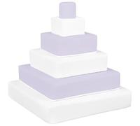 Velinda Pyramide- Lot de 6 Gros Blocs en Mousse pour Le Jeu ou réhabilitation (Couleur: Lilas)
