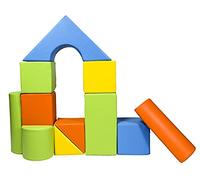 Set de 11 blocs en mousse pour le jeu jaune, vert, orange Vert G