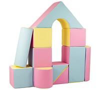 Set De 11 Blocs En Mousse Pour Le Jeu Rose, Bleu, Jaune