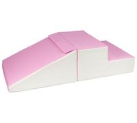 Velinda Set de 2 Grands Blocs en Mousse pour crèches et maternelles (Couleur: Blanc, Rose (Pastel))