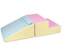 Velinda Set de 2 Grands Blocs en Mousse pour crèches et maternelles (Couleur: Rose, Bleu, Jaune (Pastel))