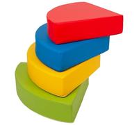 Velinda Set de 4 Blocs en Mousse pour Le Jeu, crèches, écoles maternelles (Couleur: Jaune, Vert, Bleu Marine, Rouge)