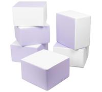 Velinda Set de 6 Blocs en Mousse pour Le Jeu, crèches, écoles maternelles (Couleur: Blanc, Lilas)