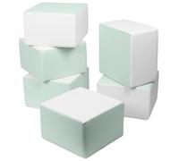 Velinda Set de 6 Blocs en Mousse pour Le Jeu, crèches, écoles maternelles (Couleur: Blanc, Menthe)