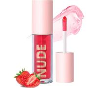 Veliria Pheromone Lip Gloss, Fruit Flavoured Pheromone-Infused Arousal Gloss, Lip Gloss Plumper Clear, Magic Color Changing Lip Oil for Women, Long Lasting Nutritious Moisturizer Lip Balm (Strawberry)