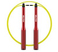 Velites Corde à Sauter pour Crossfit, Fitness et Boxe Vropes Fire 2.0 Speed Jump Rope Lestée (Lests Non Inclus) - Aluminium