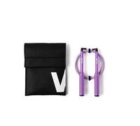 Velites Fire 2.0 Corde à sauter ultra légère en aluminium Violet | Pour entraînement croisé, HIIT, boxe et double saut | Poignée antidérapante avec roulements | Sac et application inclus