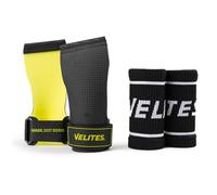 Velites I Cross Training Quad Ultra Gants sans magnésium I Mitaines d'haltérophilie I pour Les athlètes de Crosstraining ou de Gymnastique I Améliorez Vos résultats (Noir, L)