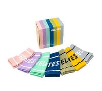 Velites Lot de 7 paires de bracelets en tissu I Comprend les couleurs Gris, Bleu, Vert Menthe, Rose, Moutarde, Olive et Violet.