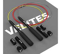 Velites Pack Corde à Sauter Fire 2.0 + Poids + Câbles + Tapis (Noir)