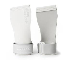 Velites Poignées de sport tout-terrain 2,1 mm avec fibre Kevlar | Blanc | L | Utilisation avec ou sans magnésium | Grip sur barres, poids et anneaux | Comprend des bracelets et un sac respirant